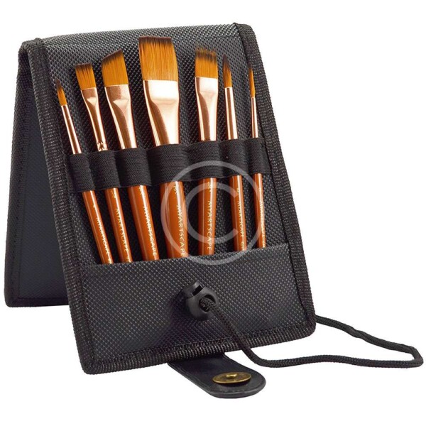 Paint Brush Set - 7 Travel Brushes for Acrylic